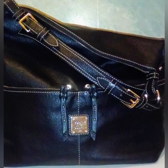 Dooney & Bourke Black Leather Shoulder Bag - Picture 2 of 7